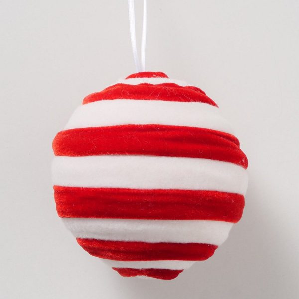 ΜΠΑΛΑ Velvy ΚΟΚΚΙΝΟ ΛΕΥΚΟ ΡΙΓΕ D12,5cm Plastic Polyester