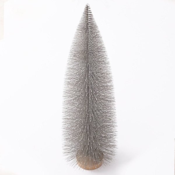 ΔΕΝΤΡΟ ΔΙΑΚΟΣΜΗΤΙΚΟ ΧΙΟΝΙΣΜΕΝΟ ΓΚΡΙ Tarvo  H89cm D28cm ΣΥΝΘΕΤΙΚΟ