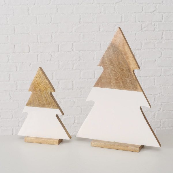 ΔΕΝΤΡΟ ΔΙΑΚΟΣΜΗΤΙΚΟ Set/2 Svenia 30,1x8,2x40,4cm  45,6x11,8x61,1cm ΛΕΥΚΟ ΦΥΣΙΚΟ ΞΥΛΟ Mango