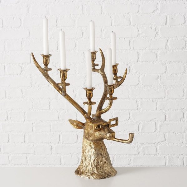 ΚΗΡΟΠΗΓΙΟ ΚΕΦΑΛΙ ΕΛΑΦΙΟΥ 6 ΘΕΣΕΩΝ Fin H50,5cm L36cm ΑΝΤΙΚΕ ΑΣΗΜΙ ΑΛΟΥΜΙΝΙΟ