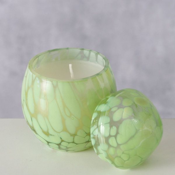 ΚΕΡΙ ΑΥΓΟ Paska ΑΝ.ΠΡΑΣΙΝΟ ΓΥΑΛΙ Paraffin H8,8cm D6,8cm