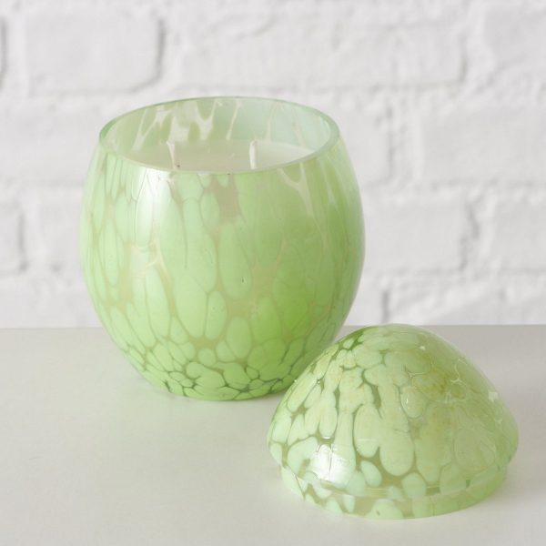 ΚΕΡΙ ΣΕ ΑΥΓΟ Paska ΑΝ ΠΡΑΣΙΝΟ H12cm D9cm ΓΥΑΛΙ ΠΑΡΑΦΙΝΗ