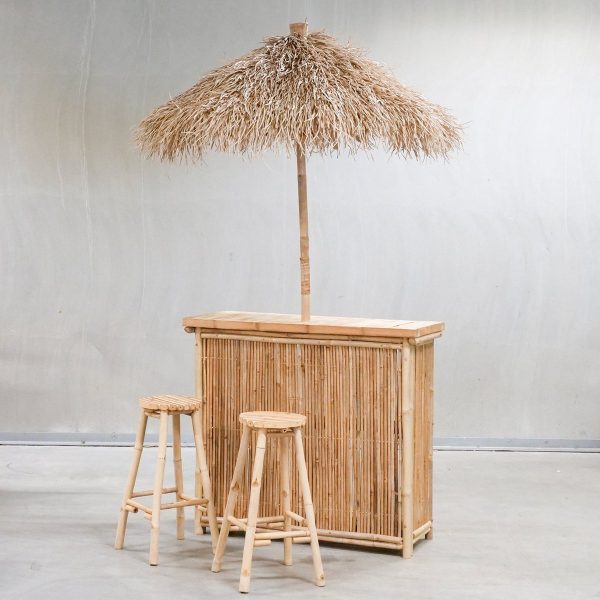 ΜΠΑΡ ΜΠΑΜΠΟΥ Lania Set/4  120x52x265cm ΟΜΠΡΕΛΑ, ΜΠΑΡ, 2 ΣΚΑΜΠΩ  ΜΠΑΜΠΟΥ ΦΥΣΙΚΟ ΧΩΡΙΣ ΧΗΜΙΚΗ ΕΠΕΞΕΡΓΑΣΙΑ