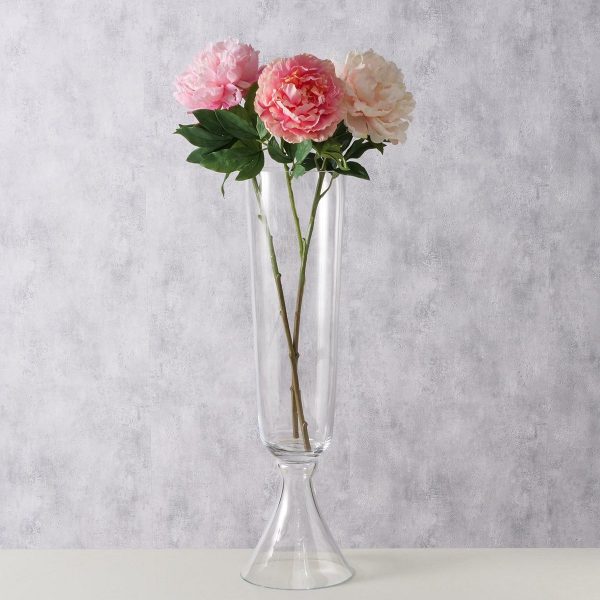 ΒΑΖΟ Leandra, D21cm H75cm ΔΙΑΦΑΝΕΣ ΓΥΑΛΙ