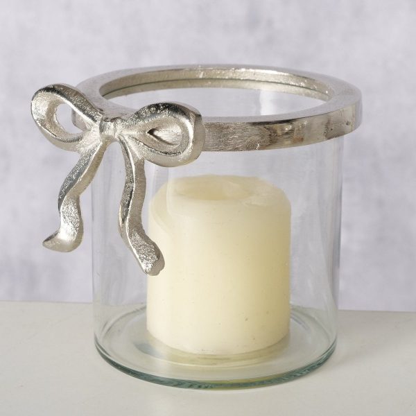 ΚΗΡΟΠΗΓΙΟ ΔΙΑΦΑΝΕΣ ΓΥΑΛΙ ΦΙΟΓΚΟΣ ΑΣΗΜΙ ΜΕΤΑΛΛΟ Lingka 12,5X11,5X11,5cm