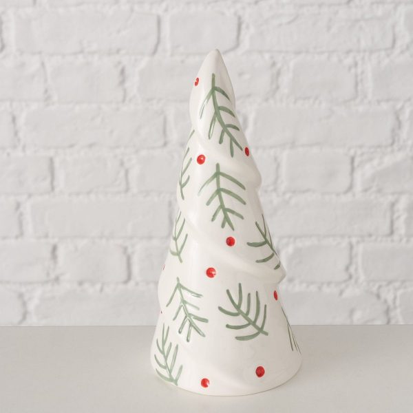 ΔΕΝΤΡΟ ΛΕΥΚΟ ΚΕΡΑΜΙΚΟ ΜΕ ΓΚΙ ΚΑΙ ΚΛΑΔΙΑ Lorna H21cm D9,5cm ΚΕΡΑΜΙΚΟ