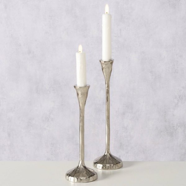 ΚΗΡΟΠΗΓΙΟ Set/2 Dungis ΑΣΗΜΙ ΑΛΟΥΜΙΝΙΟ H22-27,5cm H7,5cm