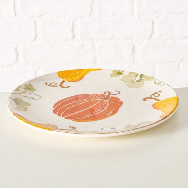 ΠΙΑΤΕΛΑ ΚΟΛΟΚΥΘΕΣ Ambera ΛΕΥΚΟ ΠΟΡΤΟΚΑΛΙ  Dishwasher proof D25,7cm