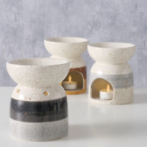 ΘΕΡΜΑΝΤΗΡΑΣ ΚΕΡΙΟΥ 3/ass Tobi ΓΚΡΙ ΜΑΥΡΟ ΚΑΦΕ  H13cm D11,3cm 30ml ΠΟΡΣΕΛΑΝΗ