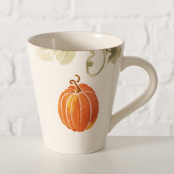 ΚΟΥΠΑ Jumbo ΚΟΛΟΚΥΘΑ Ambera  440ml Dishwasher proof ΛΕΥΚΟ ΠΟΡΤΟΚΑΛΙ ΚΕΡΑΜΙΚΟ