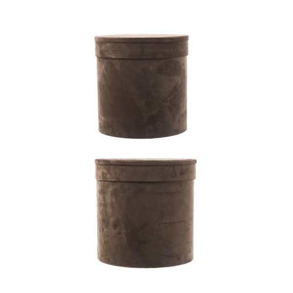 ΚΟΥΤΙ Set/2 ΚΑΦΕ  ΒΕΛΟΥΔΟ  D23-H24cm D25-Η26cm