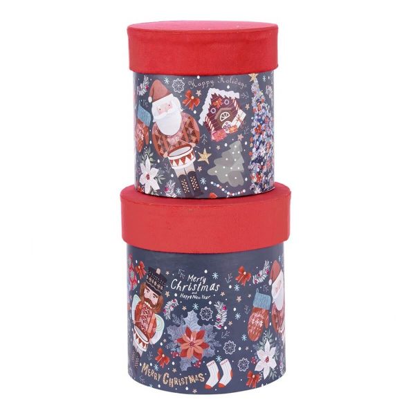 ΚΟΥΤΙ Set/2 ΚΥΛΙΝΔΡΙΚΟ ΚΟΚΚΙΝΟ ΒΕΛΟΥΔΟ  ΠΡΑΣΙΝΟ ΜΕ ΑΙ ΒΑΣΙΛΗ  D16-Η19cm,  D18,5-H21cm