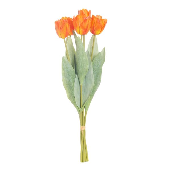 ΤΟΥΛΙΠΑ ΜΠΟΥΚΕΤΟ x 5 ΠΟΡΤΟΚΑΛΙ REAL TOUCH 48cm ΣΥΝΘΕΤΙΚΟ