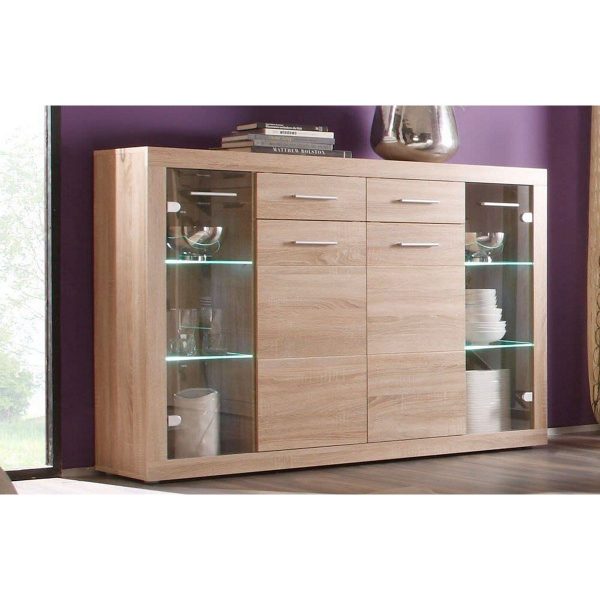 ΜΠΟΥΦΕΣ 51,50Χ40X105,50cm BERLIN SONOMA ΟΑΚ ΜΕ ΦΩΤΙΣΜΟ ΜΕΛΑΜΙΝΗ (ΠΕΡΙΛΑΜΒΑΝΕΤΑΙ ΟΔΗΓΟΣ ΣΥΝΑΡΜΟΛΟΓΗΣΗΣ)