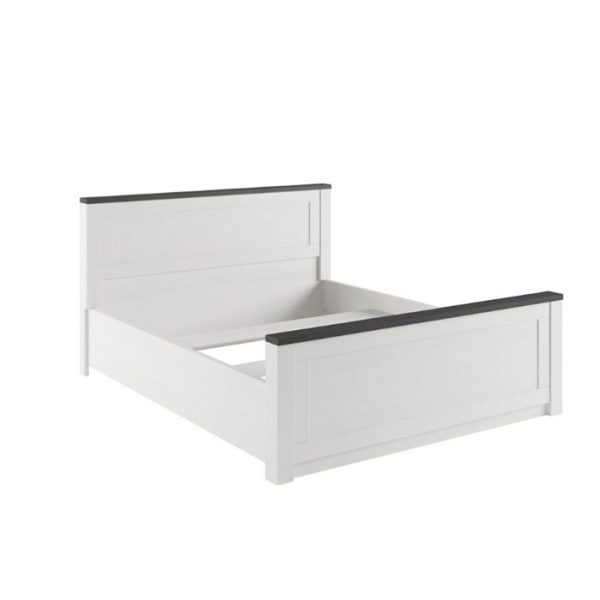 ΚΡΕΒΑΤΙ ΔΙΠΛΟ 160 (ΣΚΕΛΕΤΟΣ) 170,50-60,50-102/210cm STOCKHOLM 015  SNOW ASH / STAINED OAK ΜΕΛΑΜΙΝΗ (ΠΕΡΙΛΑΜΒΑΝΕΤΑΙ ΟΔΗΓΟΣ ΣΥΝΑΡΜΟΛΟΓΗΣΗΣ)