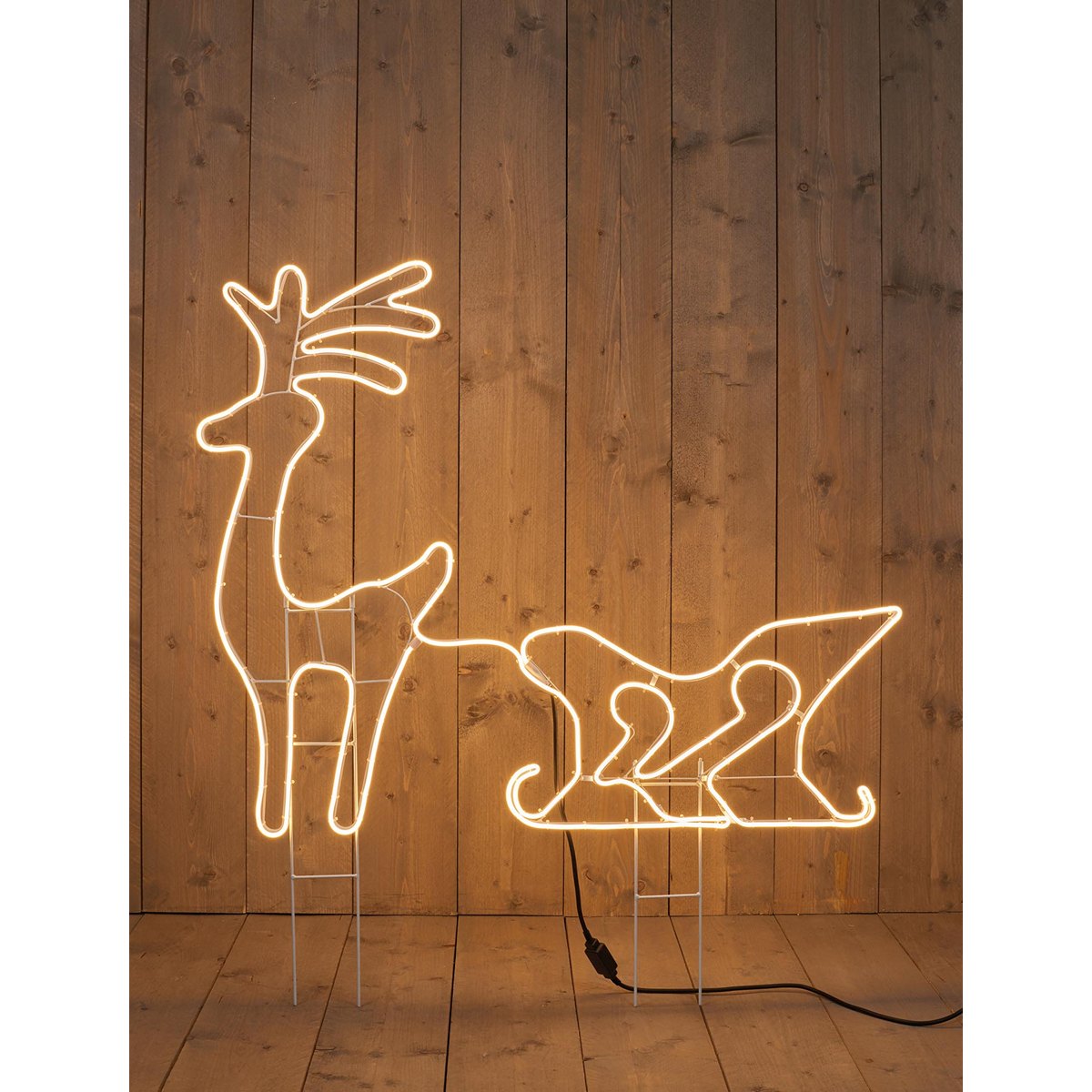 ΤΑΡΑΝΔΟΣ ΜΕ ΕΛΚΗΘΡΟ NEON 92X115CM ON STICK 30CM 8M 800LED ΘΕΡΜΟ ΛΕΥΚΟ NEONLIGHT - 1