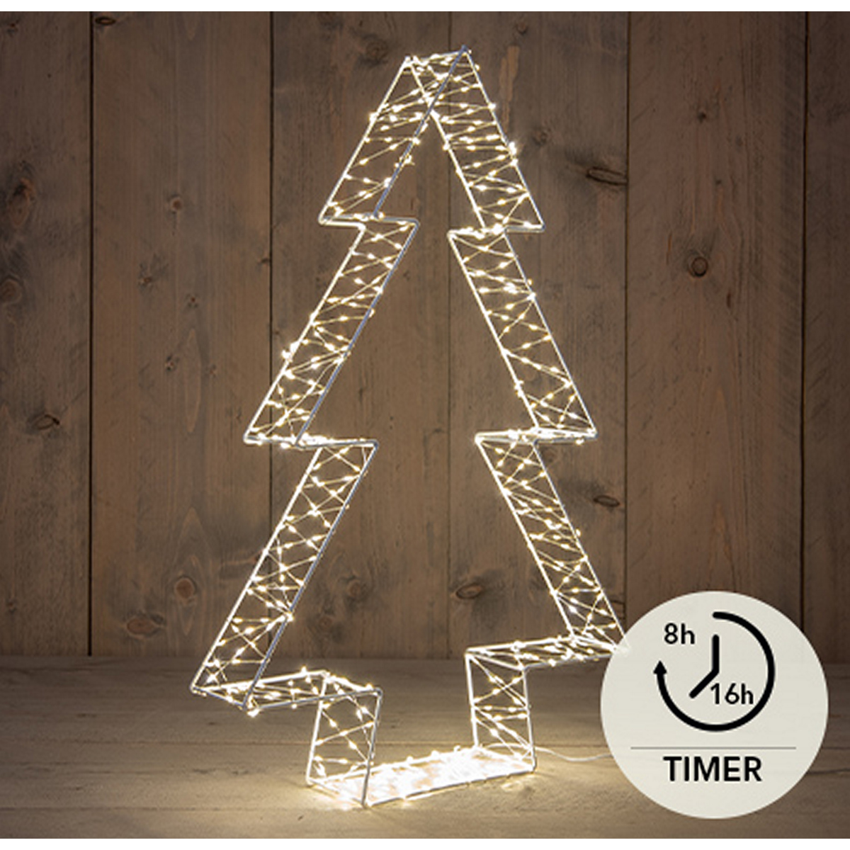 ΔΕΝΤΡΟ 3D ΛΕΥΚΟ 540LED ΜΕΤΑΛΛΙΚΟ 56CMX7CM ΘΕΡΜΟ ΛΕΥΚΟ - 5M ΚΑΛΩΔΙΟ - ON / DIMMER / 8/16H TIMER / OFF 6.5V IP44 ΜΕΤΑΣΧΗΜΑΤΙΣΤΗΣ 3.9VA