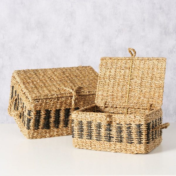 ΚΟΥΤΙ Set/2 Modello ΨΑΘΙΝΟ ΦΥΣΙΚΟ Seagrass 39Χ26Χ18cm 50x32x23cm