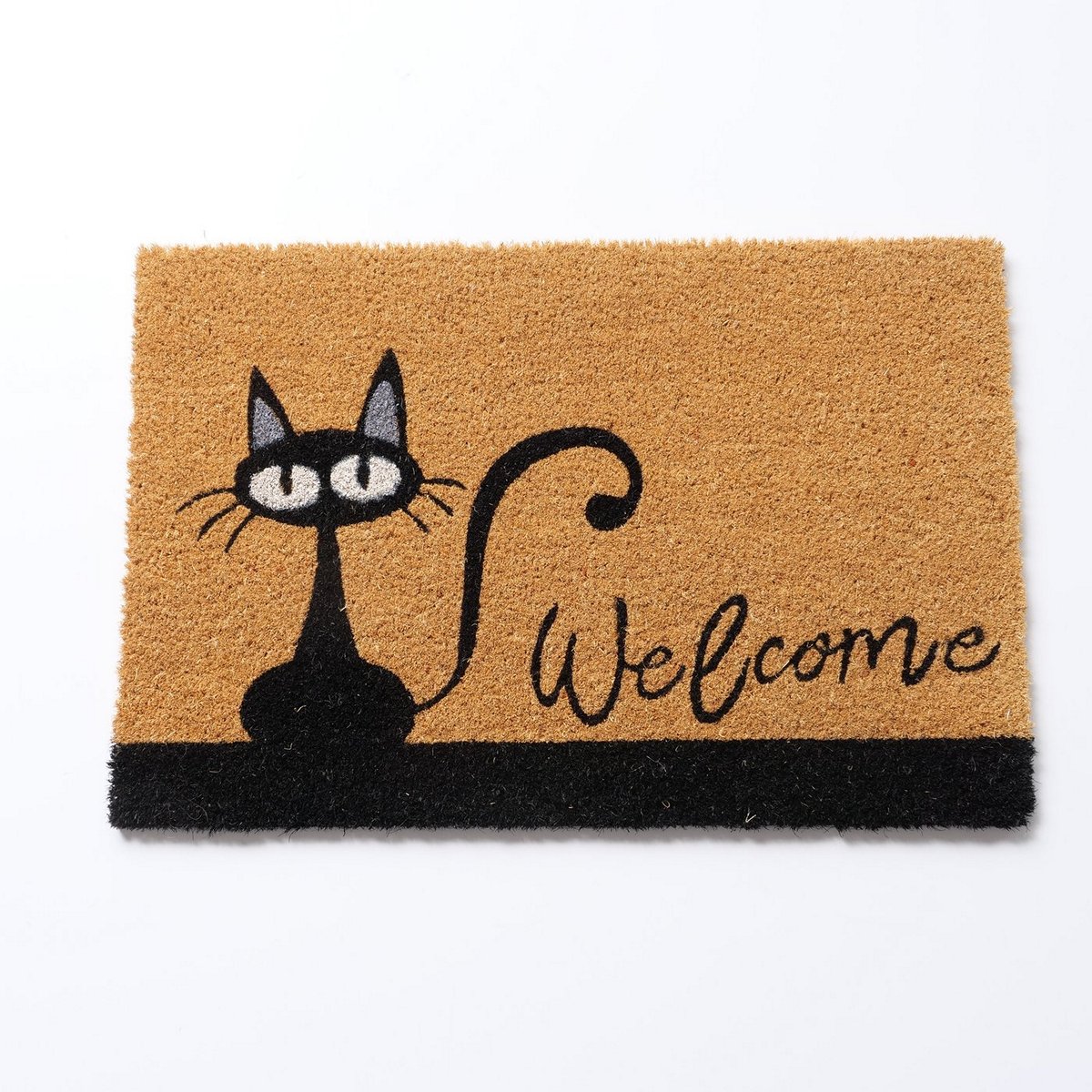 ΠΑΤΑΚΙ ΕΙΣΟΔΟΥ Welcome - Cat 60Χ40cm ΚΑΦΕ/ΜΑΥΡΟ PVC ΚΟΚΟΦΟΙΝΙΚΑΣ