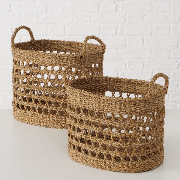 ΚΑΛΑΘΙ ΔΙΑΤΡΗΤΟ  Sindo Set/2  ΨΑΘΙΝΟ ΦΥΣΙΚΟ 36X27X34cm 40X30X37cm