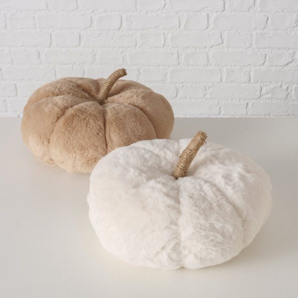 ΜΑΞΙΛΑΡΙ  2/ass ΚΟΛΟΚΥΘΑ ΕΚΡΟΥ ΚΑΦΕ Johanne H16cm D30,4cm Polyester