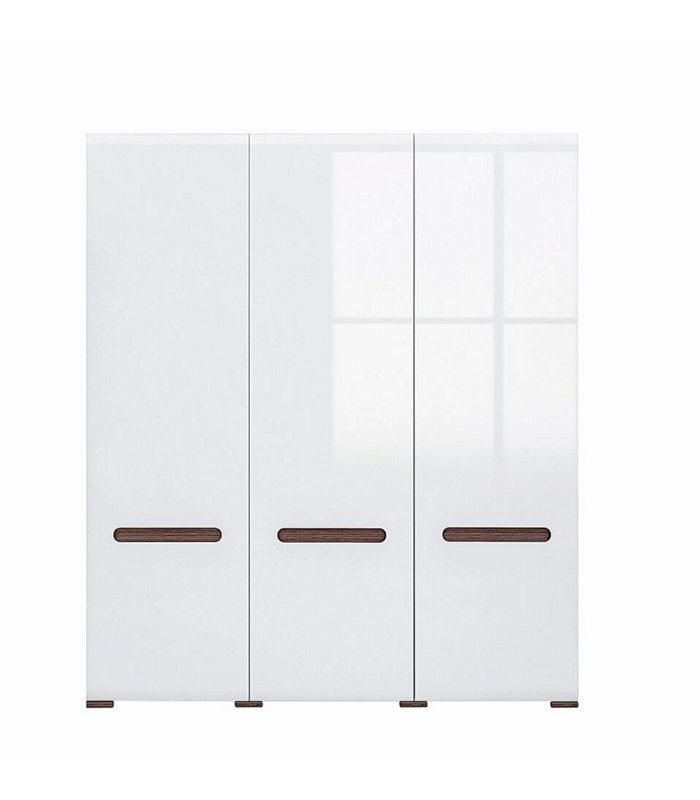 ΝΤΟΥΛΑΠΑ ΤΡΙΦΥΛΛΗ 180/210/60cm NEW YORK 018 ΛΕΥΚΟ ΓΥΑΛΙΣΤΕΡΟ / WENGE MAGIC ΜΕΛΑΜΙΝΗ (ΠΕΡΙΛΑΜΒΑΝΕΤΑΙ ΟΔΗΓΟΣ ΣΥΝΑΡΜΟΛΟΓΗΣΗΣ)