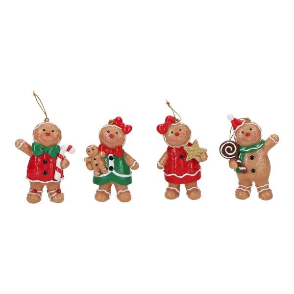 ΣΤΟΛΙΔΙ 4/ASS ΜΠΙΣΚΟΤΟΠΑΙΔΑ GINGERBREAD ΚΑΦΕ ΚΟΚΚΙΝΟ ΠΡΑΣΙΝΟ POLYRESIN