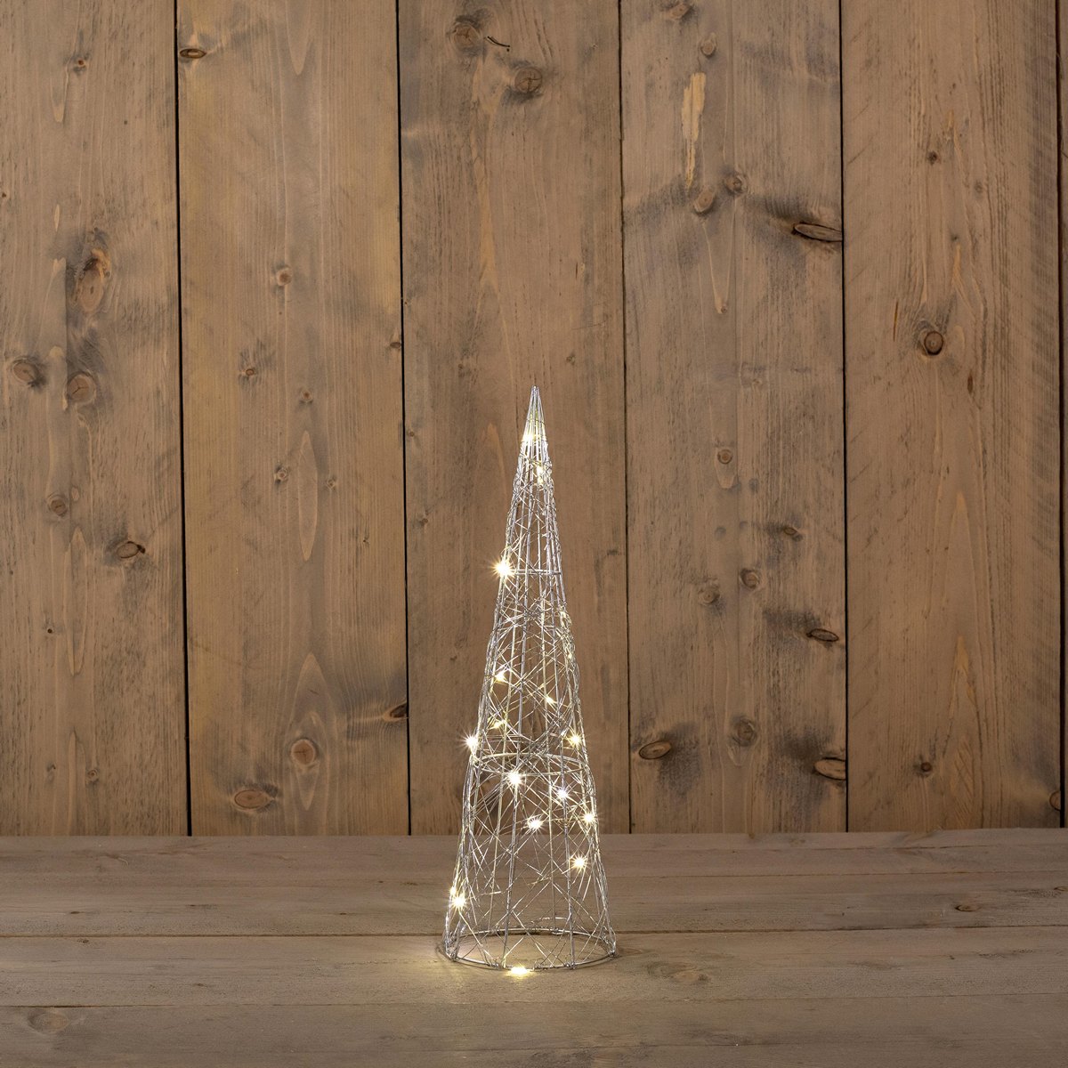 ΚΩΝΟΣ ΑΣΗΜΙ 40CM 20LED ΘΕΡΜΟ ΛΕΥΚΟ 50CM ΔΙΑΦΑΝΕΣ ΚΑΛΩΔΙΟ - ΜΠΑΤΑΡΙΑΣ 2AA