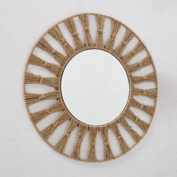 ΚΑΘΡΕΠΤΗΣ ΣΤΡΟΓΓΥΛΟΣ Merik D58 ΦΥΣΙΚΟ MDF Jute