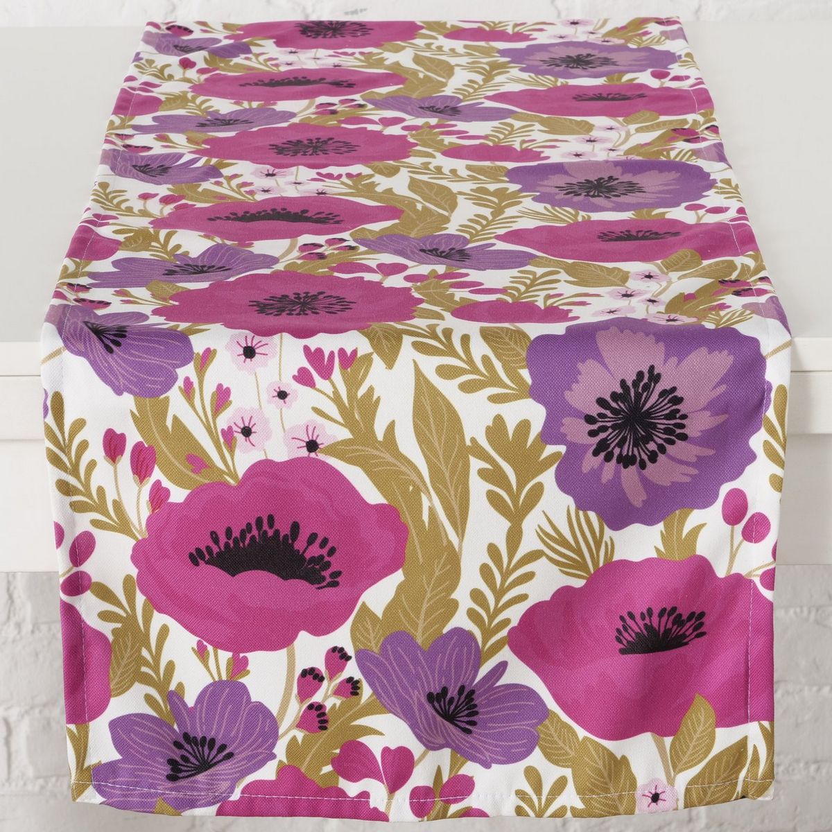 ΤΡΑΒΕΡΣΑ ΣΧΕΔΙΟ ΑΝΕΜΩΝΕΣ Anouk 140Χ40cm ΦΟΥΞ ΜΩΒ Polyester