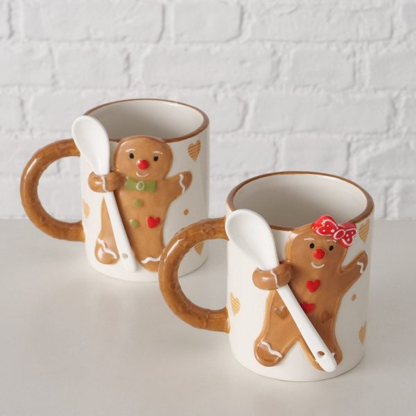 ΚΟΥΠΑ 2/ass Jumbo ΜΠΙΣΚΟΤΟΠΑΙΔΑ Ginger ΕΚΡΟΥ ΚΑΦΕ 520ml H12cm D9,2cm ΚΕΡΑΜΙΚΟ