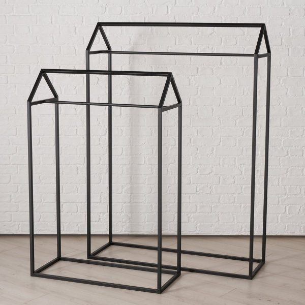 ΚΡΕΜΑΣΤΡΑ Set/2 ΜΕΤΑΛΛΙΚΗ ΜΑΥΡΗ Plock 88Χ38Χ130cm ,115Χ38Χ160cm Iron powder coated