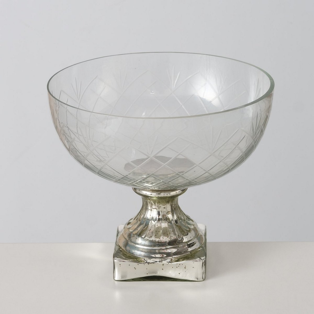 ΜΠΟΛ Bola ΔΙΑΦΑΝΕΣ ΓΥΑΛΙ ΒΑΣΗ ΑΣΗΜΙ H21cm D23.5cm