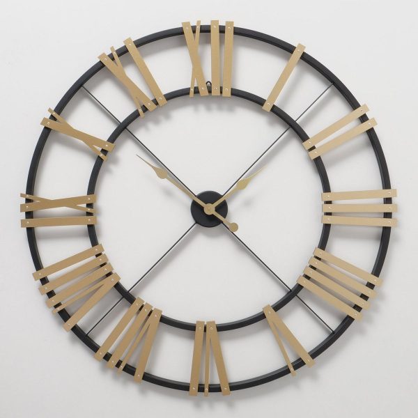 ΡΟΛΟΙ Colombia ΑΝΑΛΟΓΙΚΟ D92cm Η5cm MDF, ΜΕΤΑΛΛΟ ΜΑΥΡΟ ΚΑΦΕ