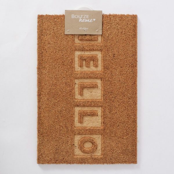 ΠΑΤΑΚΙ ΕΙΣΟΔΟΥ Hello 60Χ40Χ2cm PVC, ΚΟΚΟΦΟΙΝΙΚΑΣ ΦΥΣΙΚΟ