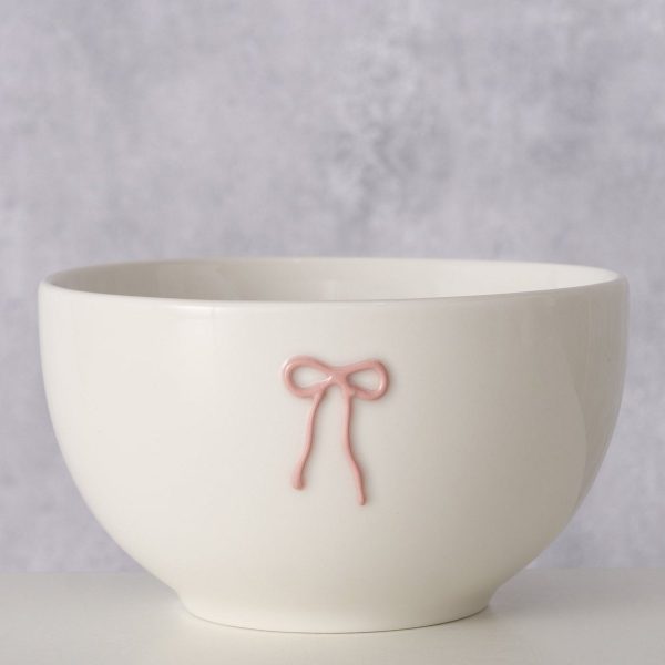 ΜΠΟΛ ΚΟΡΔΕΛΑ ΡΟΖ Ribba 500ml H7,7cm  D13,8cm New Bone ΠΟΡΣΕΛΑΝΗ