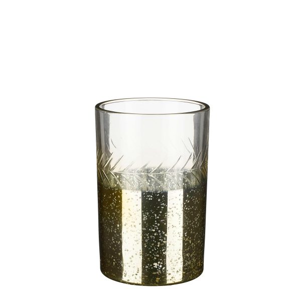 ΚΗΡΟΠΗΓΙΟ ΧΡΥΣΟ ΜΕ ΣΚΑΛΙΣΜΑ h18 d12cm