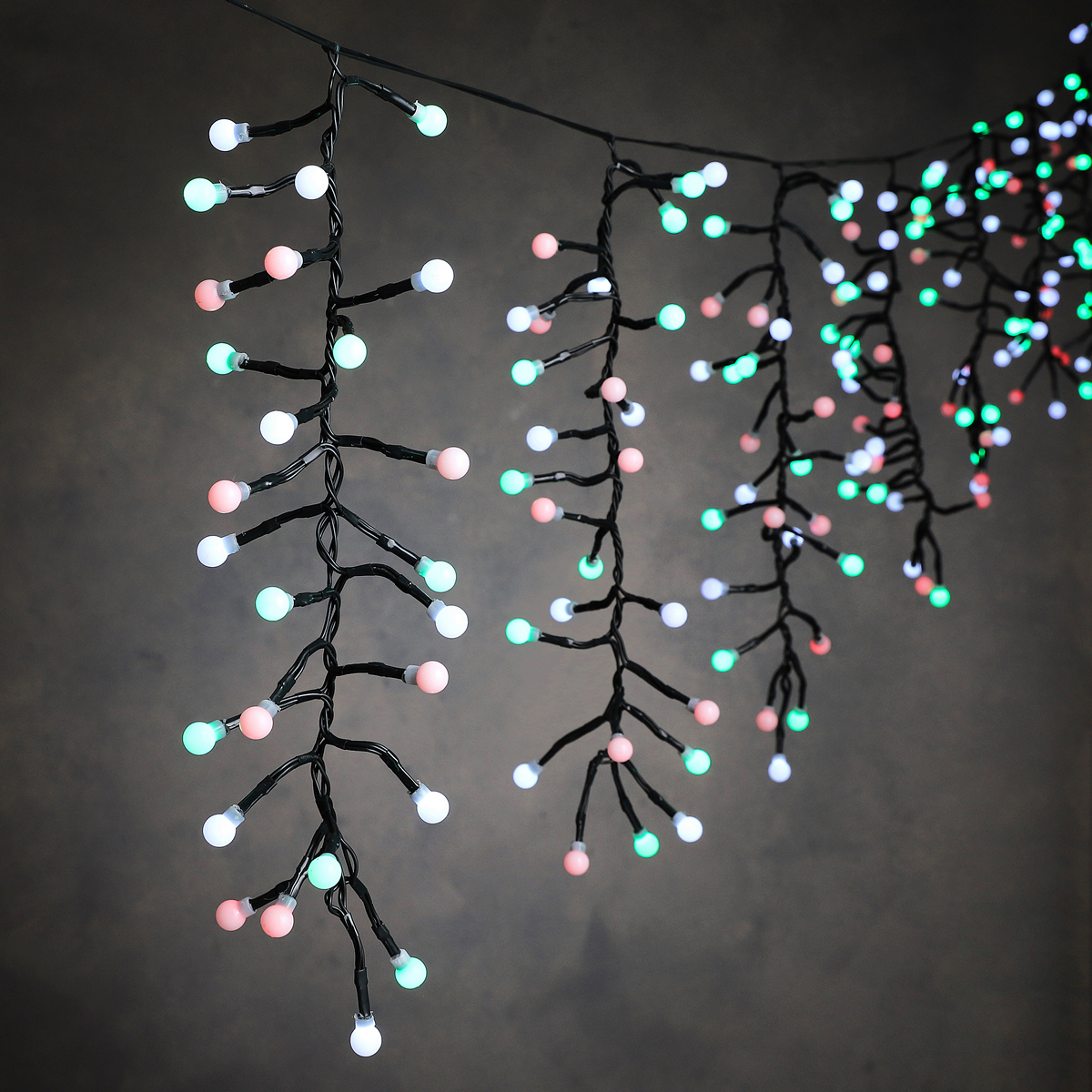 ΦΩΤΑΚΙΑ ΚΟΥΡΤΙΝΑ 260led ΠΟΛΥΧΡΩΜΟ Icicle IP44 8 function controller and timer - L270 W30cm ΠΛΑΣΤΙΚΟ