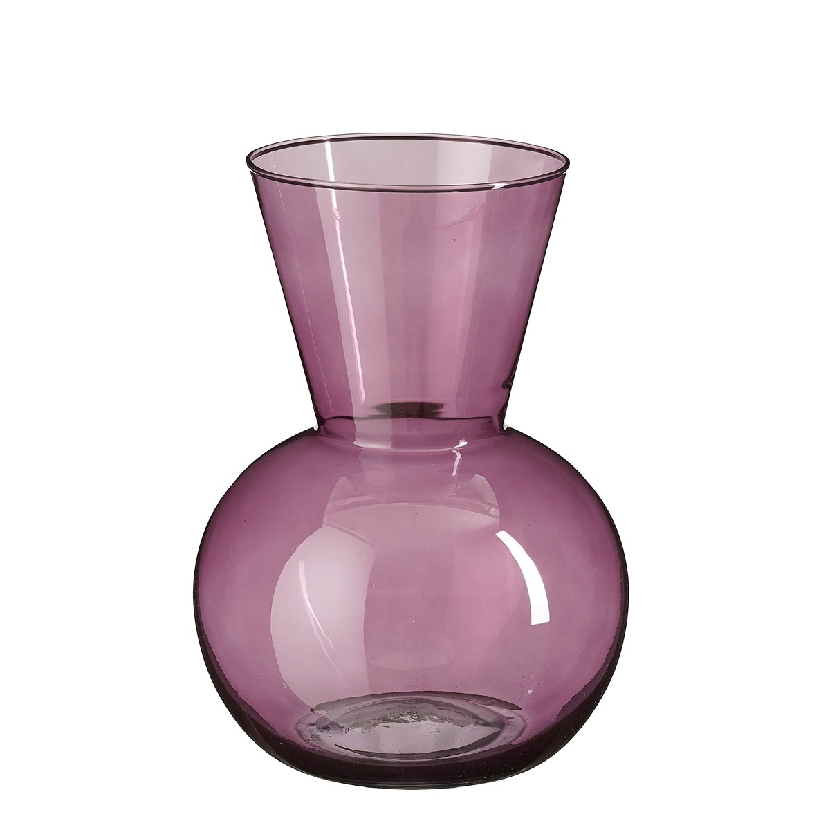 ΒΑΖΟ ΓΥΑΛΙ purple ΔΙΑΦΑΝΕΣ Fancy h30xd21cm