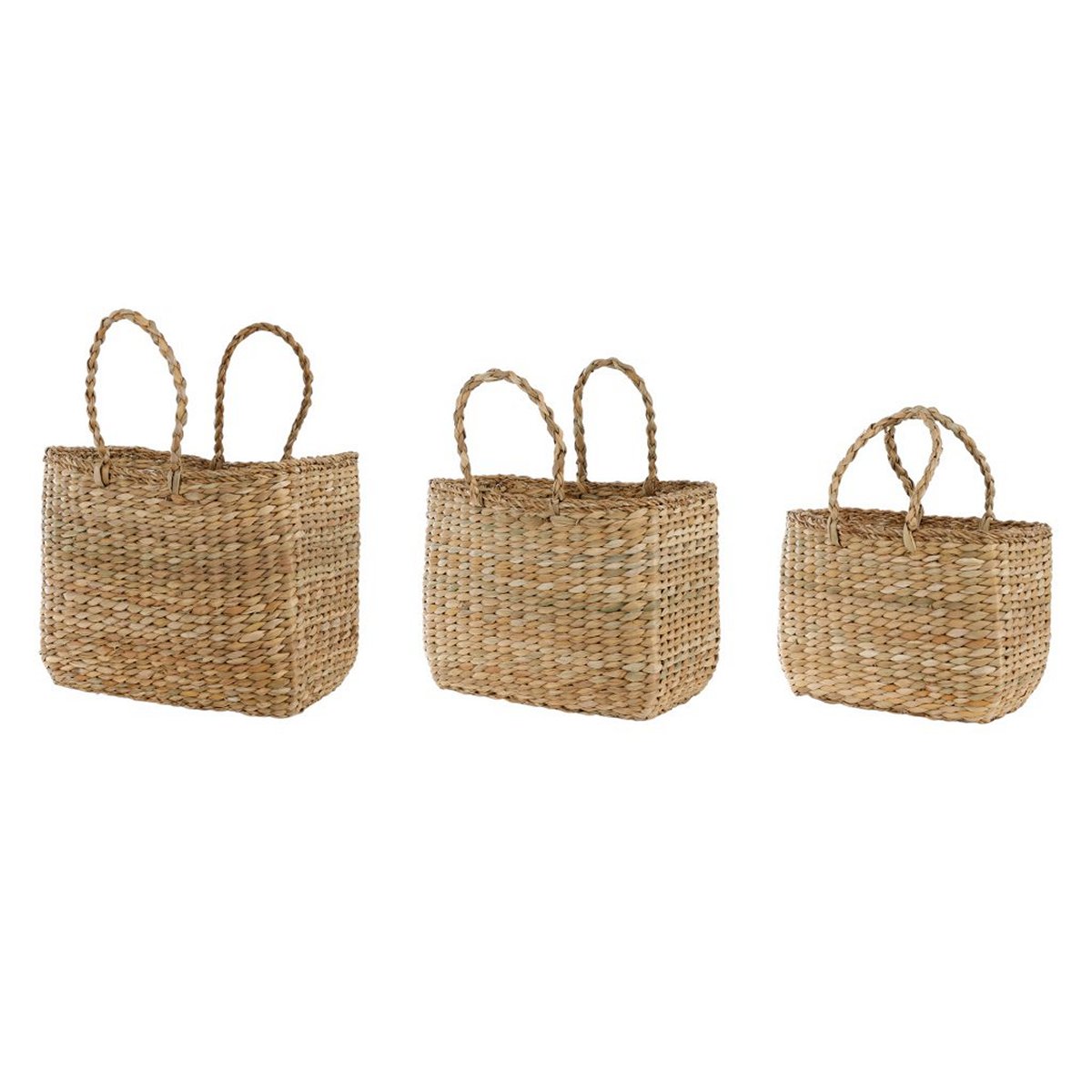 ΚΑΛΑΘΙ Set/3 ΨΑΘΑ ΠΛΕΚΤΟ ΦΥΣΙΚΟ SEAGRASS 35X23X26cm 40x28x30cm 45x32x35cm