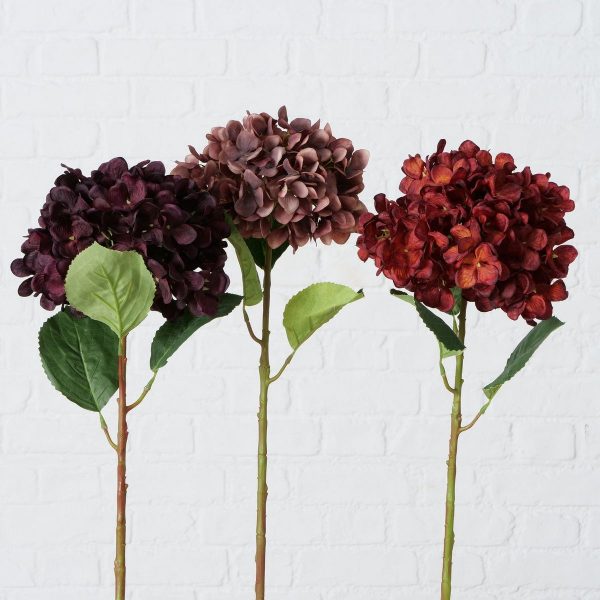 ΟΡΤΑΝΣΙΑ ΚΛΑΔΙ 3/ASS Hydrangea ΚΛΑΔΙ H 57cm ΣΚΟΥΡΟ ΜΩΒ,ΣΚΟΥΡΟ ΡΟΖ,ΚΟΚΚΙΝΟ