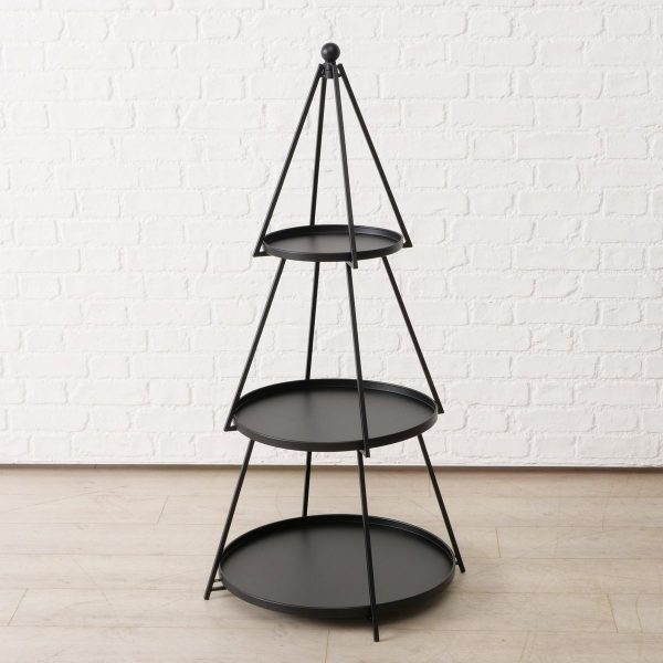 ΡΑΦΙΕΡΑ Frederik H 120 cm,W 60 cm, L 60 cm ΜΑΥΡΗ ΣΧΗΜΑ ΔΕΝΤΡΟ  ΜΕΤΑΛΛΙΚΗ