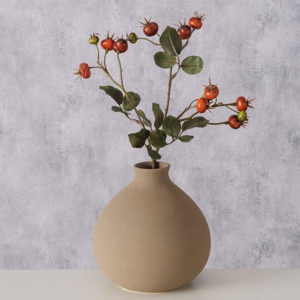 ΒΑΖΟ  Roxana  H 20 cm, D 19 cm ΜΠΕΖ ΚΑΦΕ STONEWARE CERAMIC