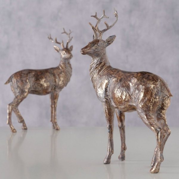 ΦΙΓΟΥΡΑ ΕΛΑΦΙ 2/ASS Jamyl H 20cm,W 6,5cm,L 15cm ΚΕΡΑΜΙΚΟ ΚΑΦΕ ΧΡΥΣΟ