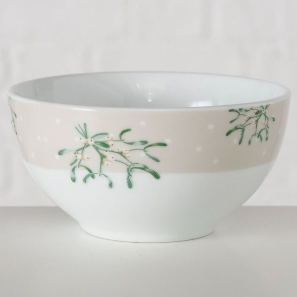 ΜΠΟΛ Rametto 300ml H6cm,D 11,80cm ΜΠΕΖ ΛΕΥΚΟ ΜΕ ΓΚΙ ΠΟΡΣΕΛΑΝΗ