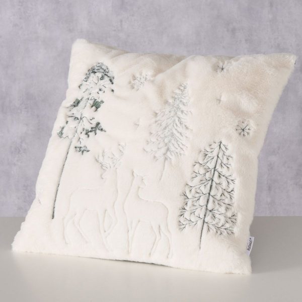 ΜΑΞΙΛΑΡΙ Snowkiss L45ΧW45ΧH13cm ΣΧΕΔΙΟ ΔΑΣΟΣ ΙΒΟΥΑΡ ΑΝΑΓΛΥΦΟ ΓΟΥΝΑ ΜΕ ΦΕΡΜΟΥΑΡ