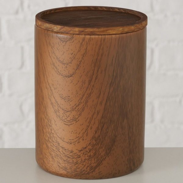 ΚΟΥΤΙ ΑΠΟΘΗΚΕΥΣΗΣ Wilheimy H 16,50 cm,D 12 cm 1100ml  ΟΨΗ ΞΥΛΟΥ ΚΑΦΕ ΜΕ ΑΕΡΟΣΤΕΓΕΣ ΚΛΕΙΣΙΜΟ