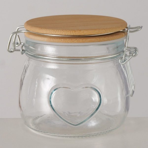 ΔΟΧΕΙΟ ΑΠΟΘΗΚΕΥΣΗΣ Svela 450 ml,H 10,4cm,D10cm ΓΥΑΛΙΝΟ ΚΑΦΕ ΞΥΛΙΝΟ ΚΑΠΑΚΙ  bamboo ΑΕΡΟΣΤΕΓΕΣ