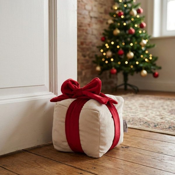 ΣΤΟΠ ΠΟΡΤΑΣ Cadeau 18Χ18 cm ΣΧΕΔΙΟ ΔΩΡΟ ΜΕ ΚΟΚΚΙΝΟ ΦΙΟΓΚΟ ΥΦΗ ΒΕΛΟΥΔΟ