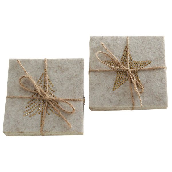 ΣΟΥΒΕΡ  2/ASS 4 p. Glitza 10X10cm ΕΚΡΟΥ ΜΕ ΧΡΥΣΟ ΑΣΤΕΡΙ ΔΕΝΤΡΟ